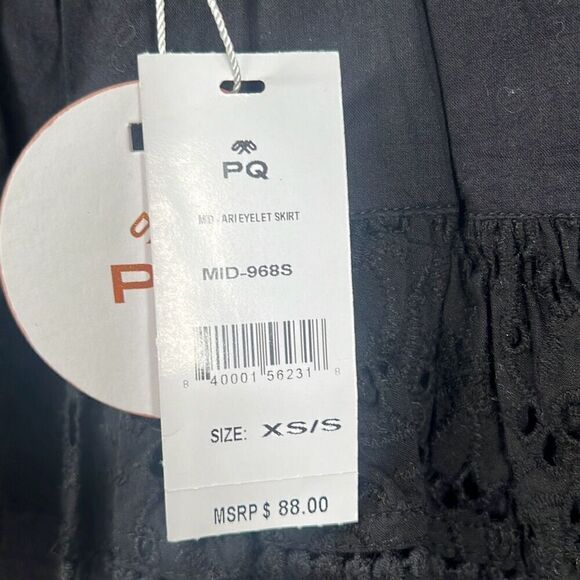 PQ Swim Midnight Ari Eyelet Top and Tired Mini Skirt NWT XS S (005) - Picture 16 of 16